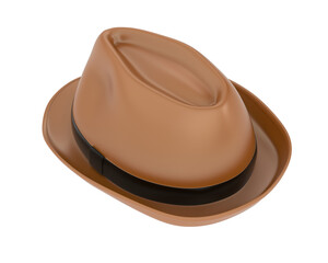 Hat isolated on transparent background. 3d rendering - illustration