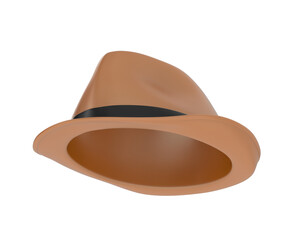 Hat isolated on transparent background. 3d rendering - illustration