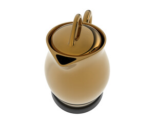 Kettle isolated on transparent background 3d rendering illustration
