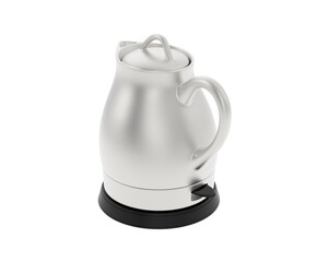 Kettle isolated on transparent background 3d rendering illustration