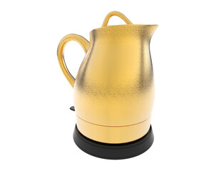 Kettle isolated on transparent background 3d rendering illustration