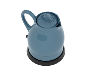 Kettle isolated on transparent background. 3d rendering - illustration