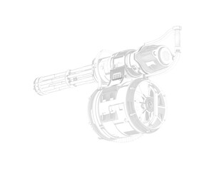 Machine gun isolated on transparent background. 3d rendering - illustration