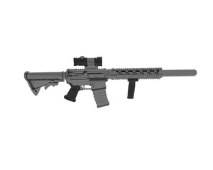 Machine gun isolated on transparent background. 3d rendering - illustration