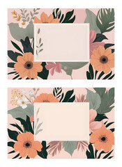 Aesthetic floral poster template