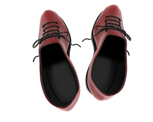 Shoes isolated on transparent background. 3d rendering - illustration