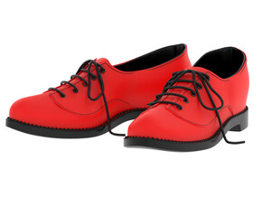 Shoes isolated on transparent background. 3d rendering - illustration