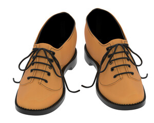 Shoes isolated on transparent background. 3d rendering - illustration