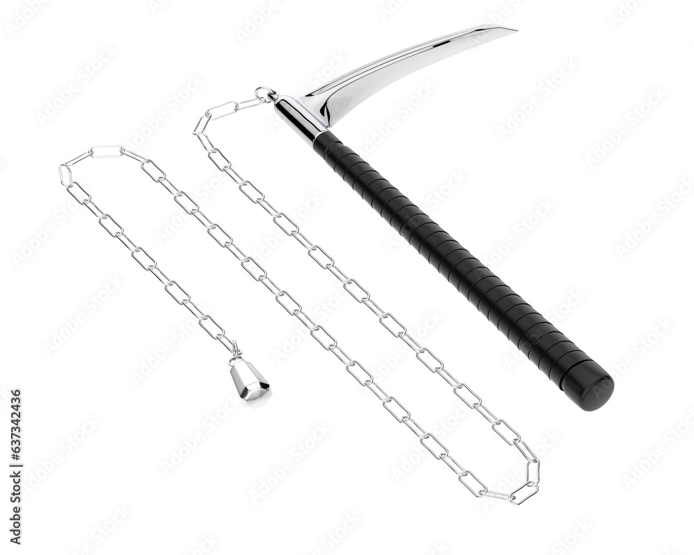 Poster medieval weapon isolated on transparent background. 3d rendering - illustration