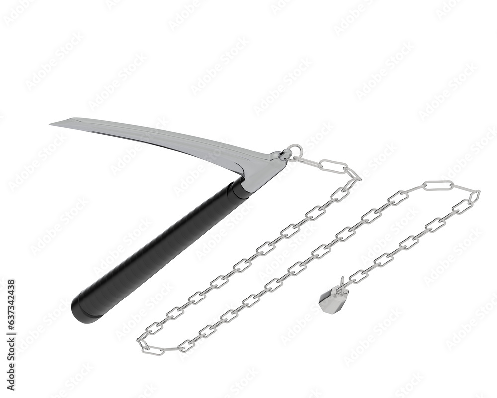 Poster medieval weapon isolated on transparent background. 3d rendering - illustration