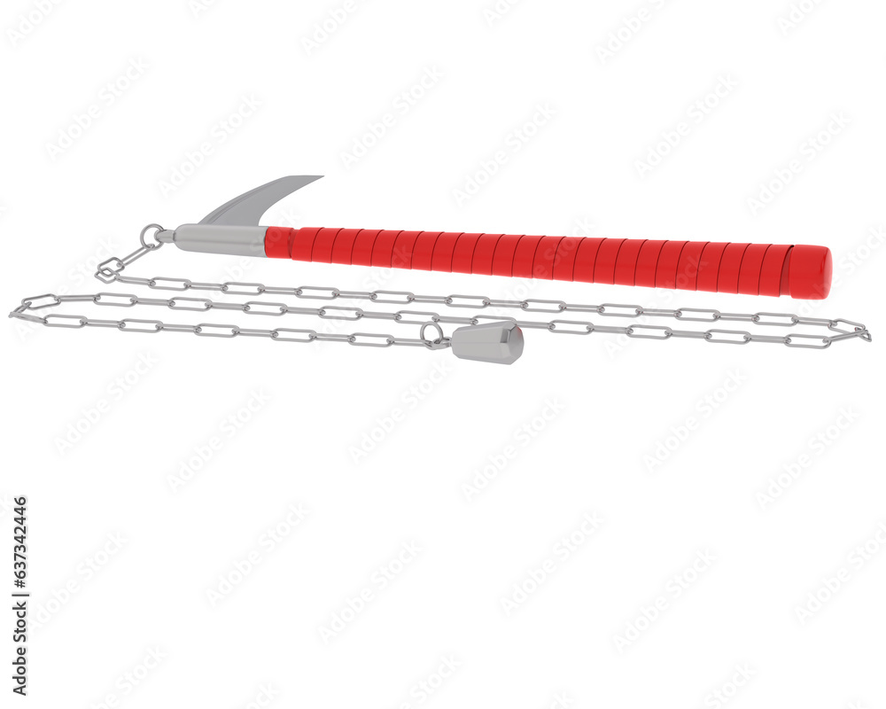 Poster medieval weapon isolated on transparent background. 3d rendering - illustration
