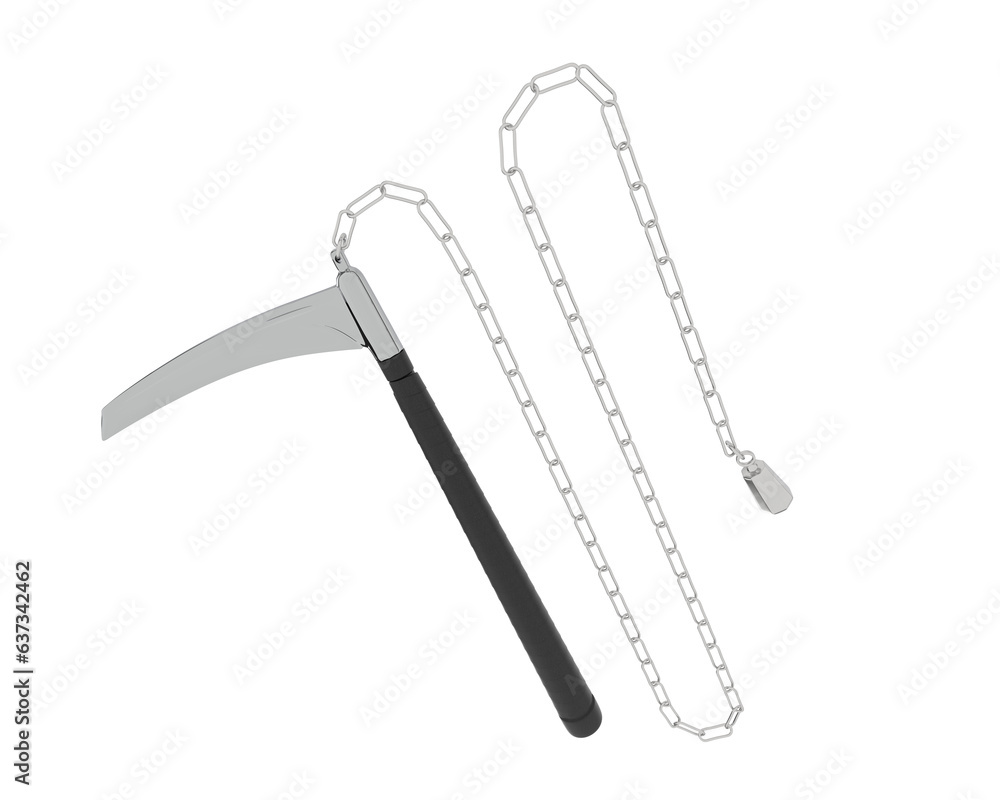 Poster medieval weapon isolated on transparent background. 3d rendering - illustration