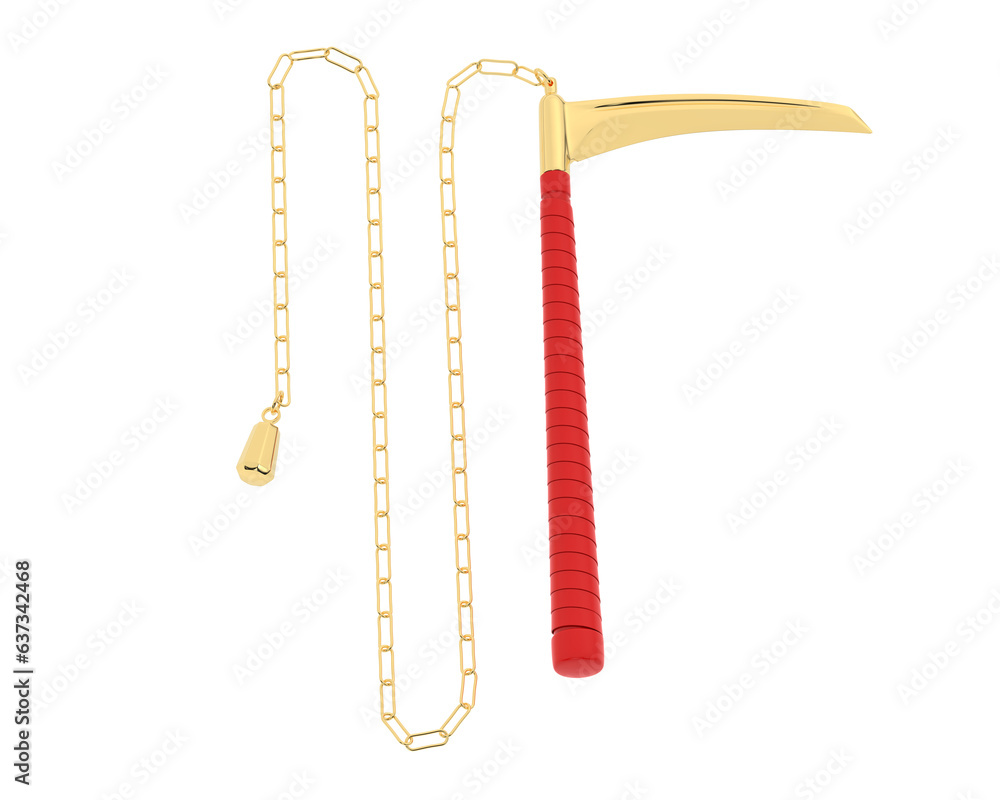Poster medieval weapon isolated on transparent background. 3d rendering - illustration