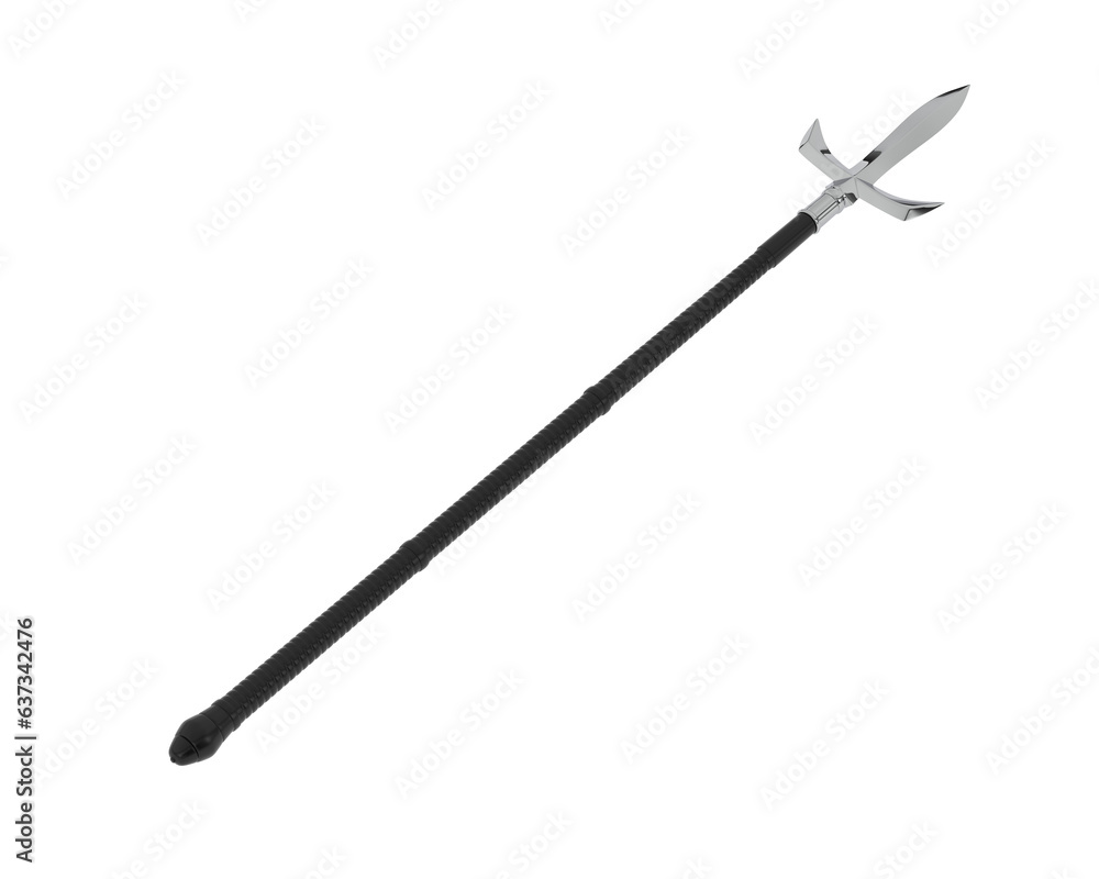 Poster medieval weapon isolated on transparent background. 3d rendering - illustration