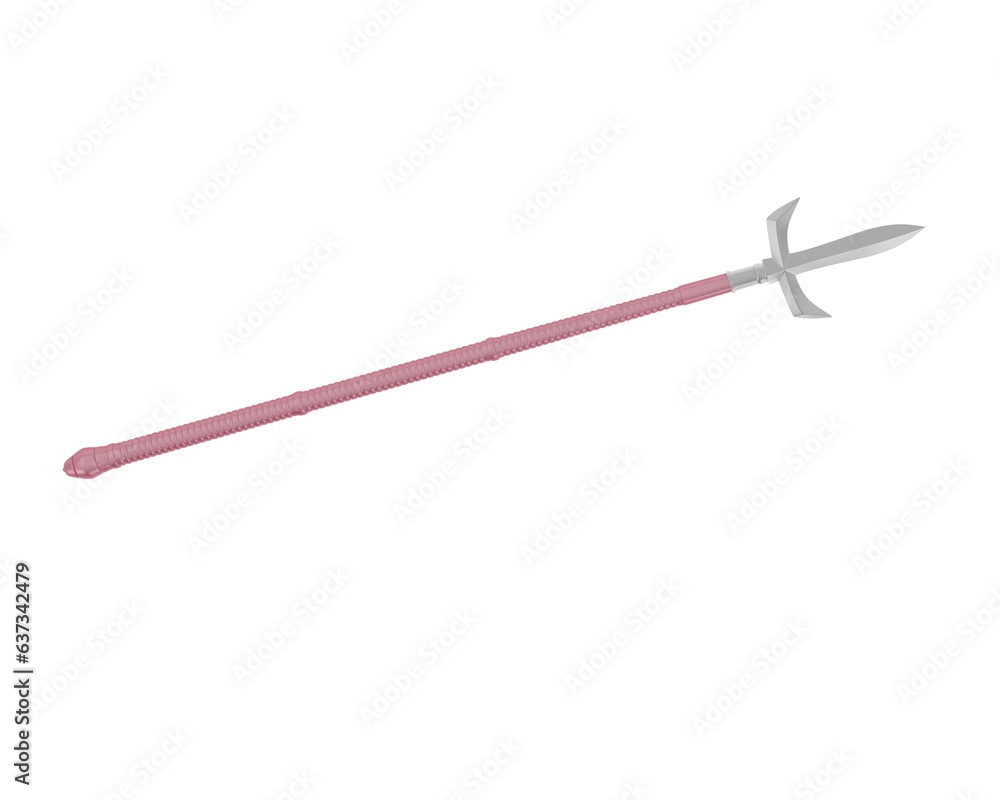 Poster medieval weapon isolated on transparent background. 3d rendering - illustration