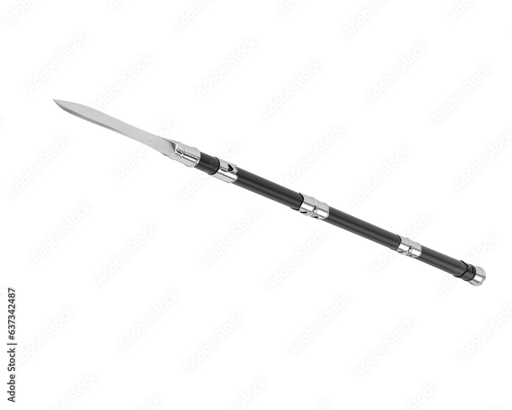 Poster medieval weapon isolated on transparent background. 3d rendering - illustration