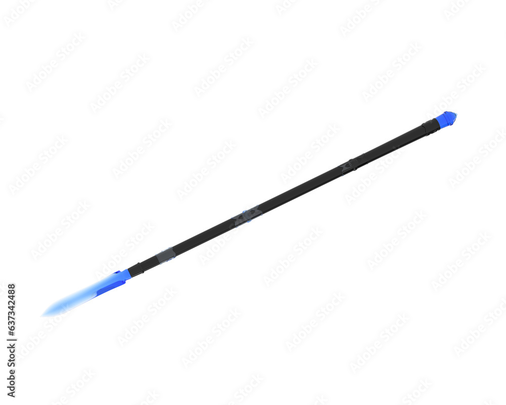 Poster medieval weapon isolated on transparent background. 3d rendering - illustration