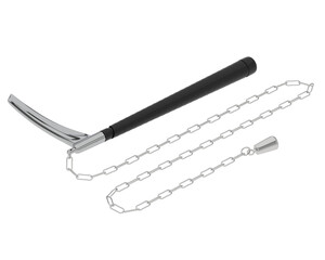 Medieval weapon isolated on transparent background. 3d rendering - illustration