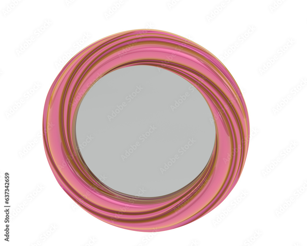 Poster mirror isolated on transparent background. 3d rendering - illustration