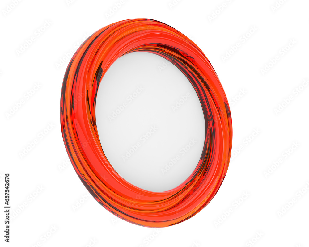 Poster mirror isolated on transparent background. 3d rendering - illustration