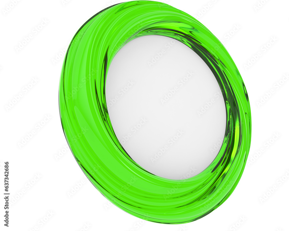 Poster mirror isolated on transparent background. 3d rendering - illustration