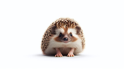 Hedgehog Isolated On White Background.