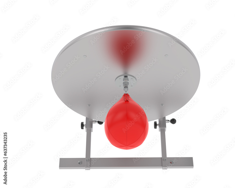 Poster punching bag isolated on transparent background. 3d rendering - illustration
