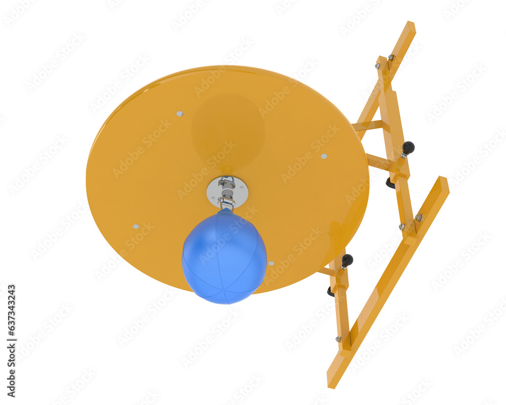 Poster punching bag isolated on transparent background. 3d rendering - illustration