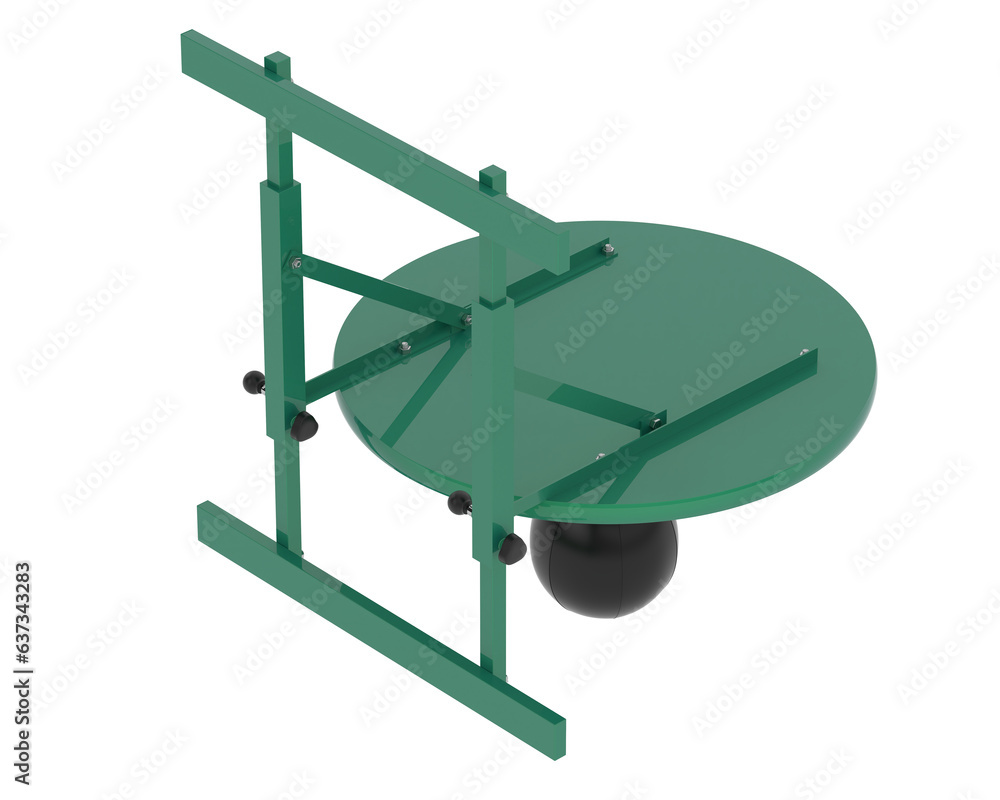 Poster punching bag isolated on transparent background. 3d rendering - illustration