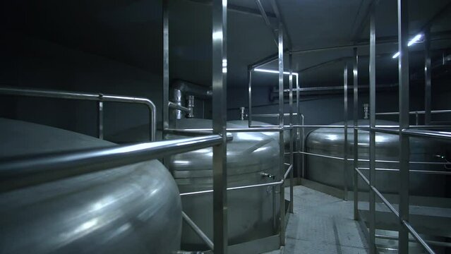 Equipment for brewing and storage of various beers in large quantities at the plant for its production.