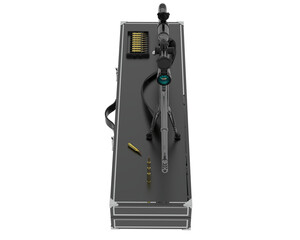 Rifle isolated on white background. 3d rendering - illustration