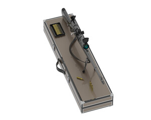 Rifle isolated on white background. 3d rendering - illustration