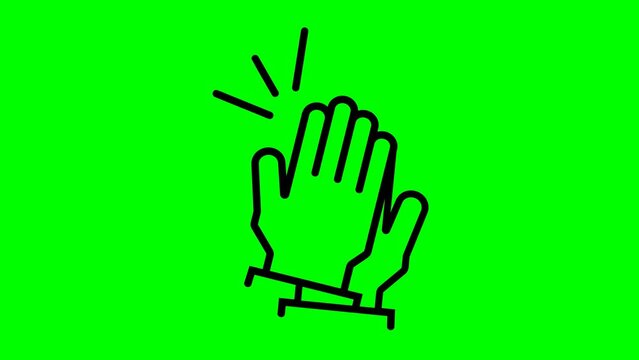 Animation of icon business high five