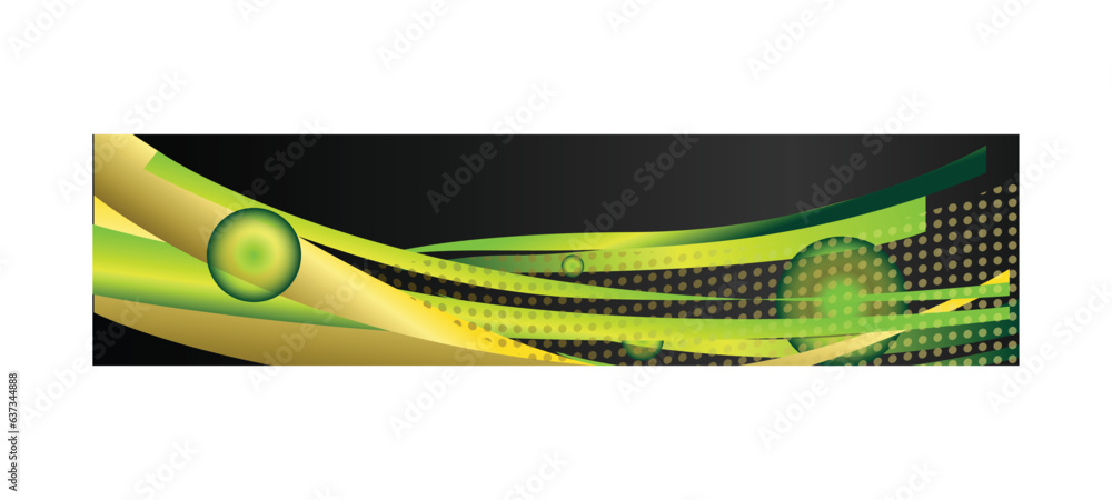 Poster abstract dynamic wavy horizontal header or banner design isolated