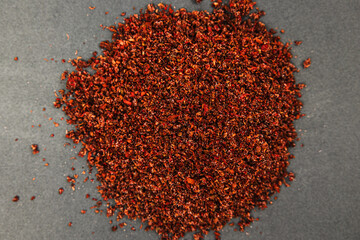 dry seasoning adjika on a gray background