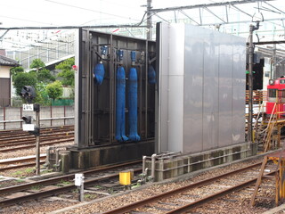 列車の洗車機
