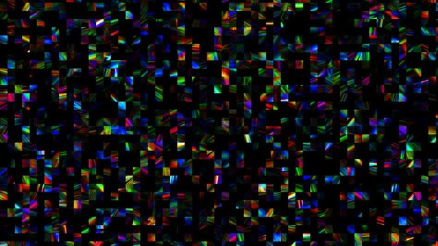 Colorful mosaic square pattern animation art vj loop background wall