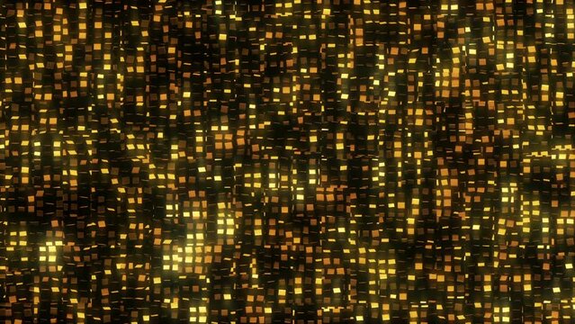 Golden Square pattern mosaic motion background animated wall vj loop