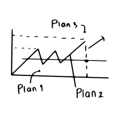 graph of plant hand drawn