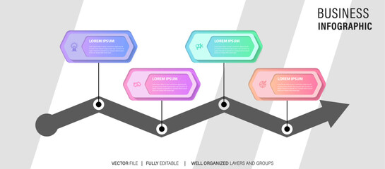 Presentation business infographic template vector.
