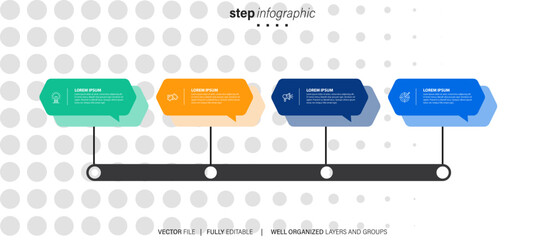 Presentation business infographic template vector.
