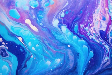 Fototapeta na wymiar Acrylic Painting Artistry shimmers in Hyperealistic Wallpaper - Iridescent Waves meet Holographic Hues, Gradient Dreams Unfold Canvas - Acrylic Background created with Generative AI Technology