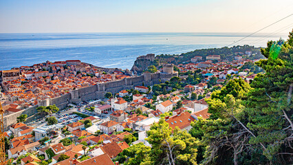 Dubrovnik in adriatic mediterranean sea  in south croatia