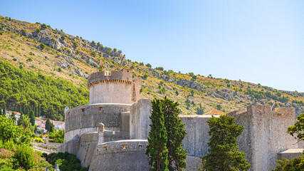 Dubrovnik in adriatic mediterranean sea  in south croatia