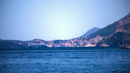 Fototapeta premium Dubrovnik in adriatic mediterranean sea in south croatia