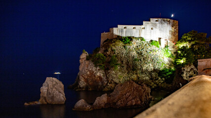 Dubrovnik in adriatic mediterranean sea  in south croatia