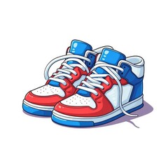 Sneakers 3d illustration - Generative AI.