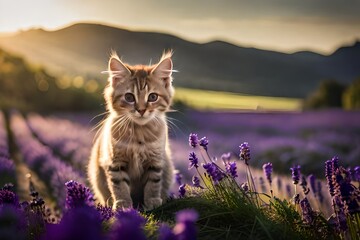cat on the meadow