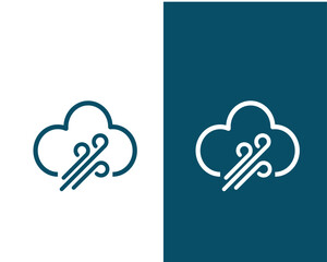 Wind icon vector logo design template illustration