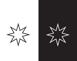 Shine icon vector flat style illustration